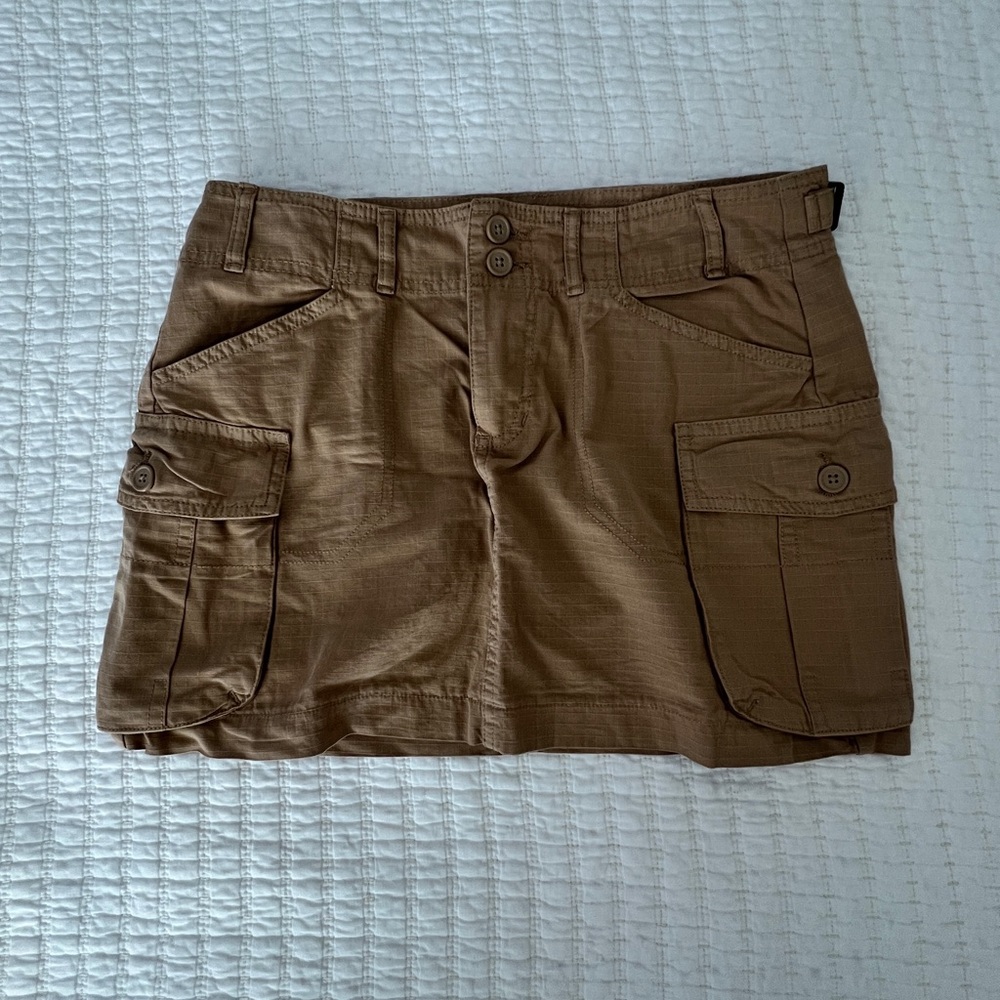Brandy Melville Brown Cargo Mini Skirt